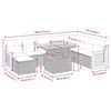 vidaXL Salon de jardin avec coussins 9 pcs beige r&eacute;sine tress&eacute;e acacia