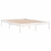 vidaXL Cadre de lit sans matelas blanc 150x200 cm bois de pin massif