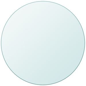 vidaXL Dessus de table ronde en verre tremp&eacute; 600 mm