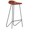 vidaXL Ensemble de bar 5 pcs Bois solide et cuir v&eacute;ritable