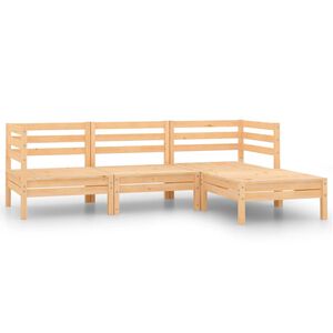 vidaXL Salon de jardin 4 pcs bois massif de pin