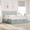 VidaXL Cadre de lit ottoman et matelas gris clair 160x200cm velours