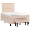 vidaXL Sommier &agrave; lattes de lit avec matelas Cappuccino 120x200 cm