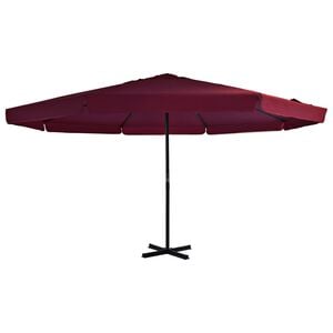 vidaXL Parasol d'ext&eacute;rieur avec m&acirc;t en aluminium 500 cm rouge bordeaux