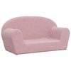 vidaXL Canap&eacute; pour enfants 2 places rose peluche douce