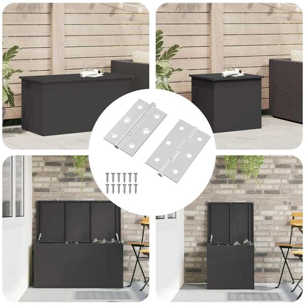 vidaXL Charni&egrave;re Uni 2 pcs Argent&eacute; 58 x 35 x 1 mm Acier