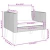 vidaXL Canapé simple de jardin avec coussins Résine tressée Beige