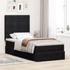 vidaXL Cadre de lit ottoman avec matelas noir 80x200 cm velours