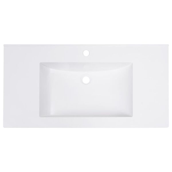 vidaXL Lavabo encastré 800x460x130 mm SMC Blanc