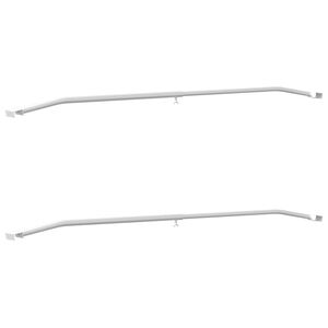 vidaXL Support de b&acirc;che pour remorques 2 Argent&eacute; 102-155 cm Aluminium