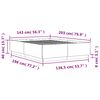 vidaXL Cadre de lit avec LED sans matelas sonoma gris 140x200 cm