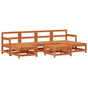 vidaXL Ensemble de salon de jardin 7 pcs Brun Cir&eacute; Pin massif