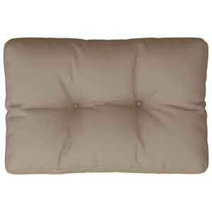vidaXL Coussin de palette taupe 60x40x12 cm tissu