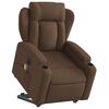 vidaXL Fauteuil inclinable de massage électrique Marron Tissu