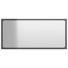 vidaXL Miroir salle de bain Gris brillant 80x1,5x37cm Bois ing&eacute;nierie