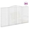 vidaXL Paniers &agrave; gabions arqu&eacute;s 4 pcs 400x30x220/240 cm Fer galvanis&eacute;