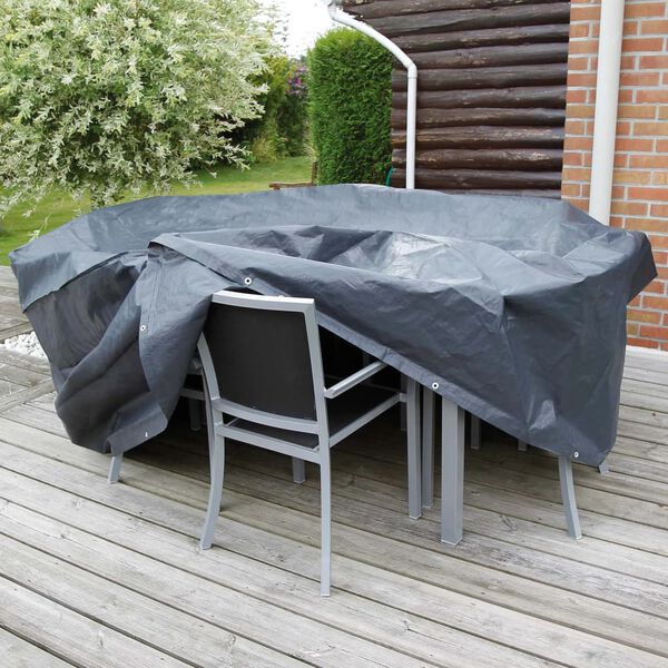 Nature Housse de mobilier de jardin pour table ronde 118x70 cm