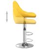 vidaXL Tabourets de bar lot de 2 jaune moutarde velours