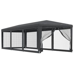 vidaXL Tente de f&ecirc;te avec 8 parois lat&eacute;rales en maille Anthracite 3x9m