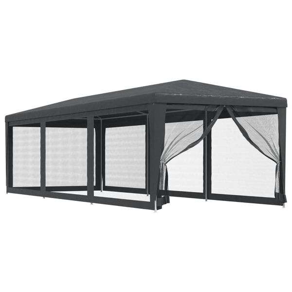 vidaXL Tente de f&ecirc;te avec 8 parois lat&eacute;rales en maille Anthracite 3x9m