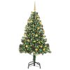 vidaXL Sapin de No&euml;l avec 300 LED avec support Vert 180 cm PVC