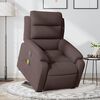 vidaXL Fauteuil inclinable de massage électrique Marron foncé Tissu