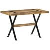 vidaXL Table &agrave; manger 120x60x76 cm bois de manguier brut