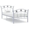 vidaXL Cadre de lit sans matelas gris m&eacute;tal 90x200 cm