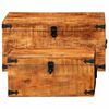 vidaXL Coffre de rangement 2 pcs Bois de manguier brut