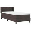 vidaXL Lit &agrave; ressorts avec matelas Marron fonc&eacute; 190 x 90 cm Polyester