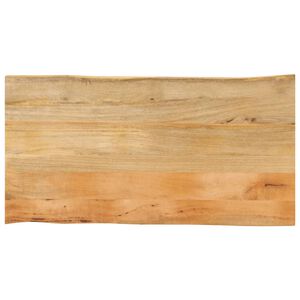 vidaXL Dessus de table 110x60x3,8 cm bord vivant bois massif manguier