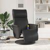 vidaXL Fauteuil inclinable de massage repose-pieds noir similicuir