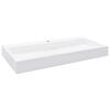 vidaXL Lavabo 100x46x11 cm Fonte min&eacute;rale/marbre Blanc