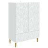 vidaXL Buffet Blanc 66 x 34,5 x 95 cm Bois d'ing&eacute;nierie