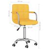 vidaXL Chaise pivotante de salle &agrave; manger Jaune moutarde Tissu