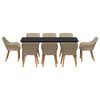 vidaXL Ensemble de salle &agrave; manger pour jardin 9 pcs Beige polyrotin
