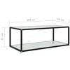 vidaXL Table basse Blanc 100x50x35 cm Verre tremp&eacute;