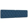 vidaXL Coussin de t&ecirc;te de lit bleu 200 cm tissu