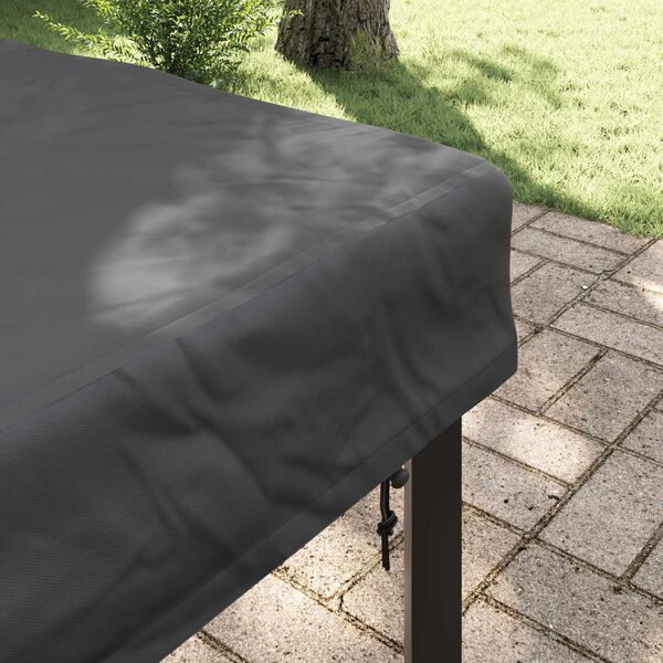 vidaXL Housse de Table Uni Noir 62 x 62 x 15 cm tissu