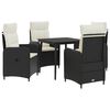 vidaXL Ensemble de Tables Basses 5 pc Noir et blanc cr&egrave;me