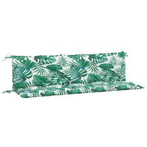 vidaXL Coussins de banc de jardin lot de 2 motif de feuilles
