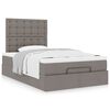 VidaXL Cadre de lit ottoman avec matelas taupe 120x190 cm tissu