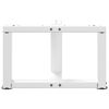 vidaXL Pieds de table basse en T, 2 pi&egrave;ces, blanc, 40 x 25 x (30-31) cm, acier