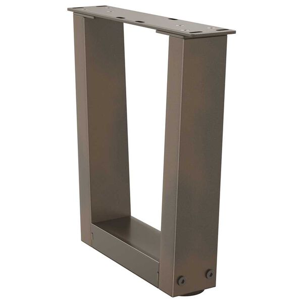 vidaXL Pieds de table basse en forme de V, 2 pièces, acier naturel, 40 x (30-31,3) cm