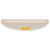 vidaXL Tapis d'escalier 10 pi&egrave;ces 56 x 17 x 3 cm Blanc Demi-rond