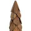 vidaXL Sapin de Noël avec support Marron 110 cm Bois de teck solide