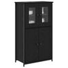 vidaXL Haut Armoire Ch&ecirc;ne noir 62 x 32 x 106,5 cm Bois d'ing&eacute;nierie