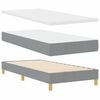 vidaXL Lit &agrave; ressorts avec matelas Gris clair 100 x 200 cm tissu