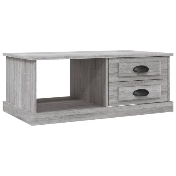 vidaXL Table basse Sonoma gris 90x50x35 cm Bois d'ingénierie