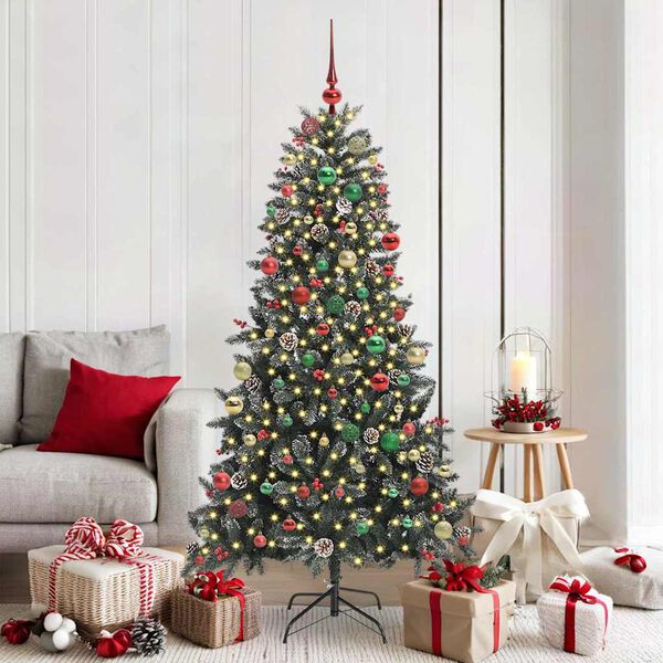 vidaXL Sapin de Noël artificiel avec 300 LED Vert 99 x 99 x 180 cm
